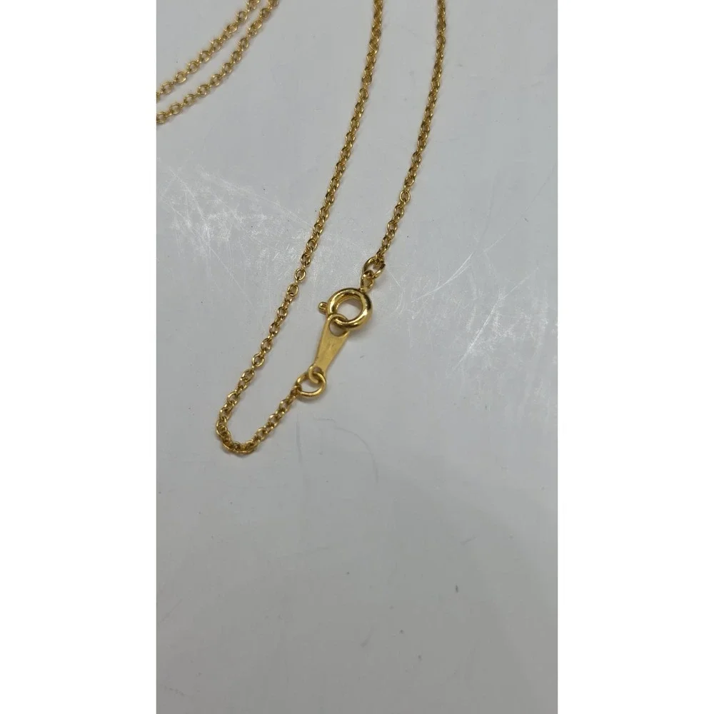 Vintage 1994 Avon Kids Pendant Goldtone Necklace Peppermint Rose Jewelry 16